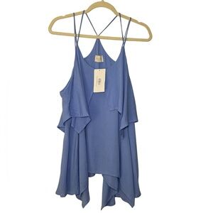 1.4.3. Story by Line Up Sky Blue Tiered Strappy Top Size M